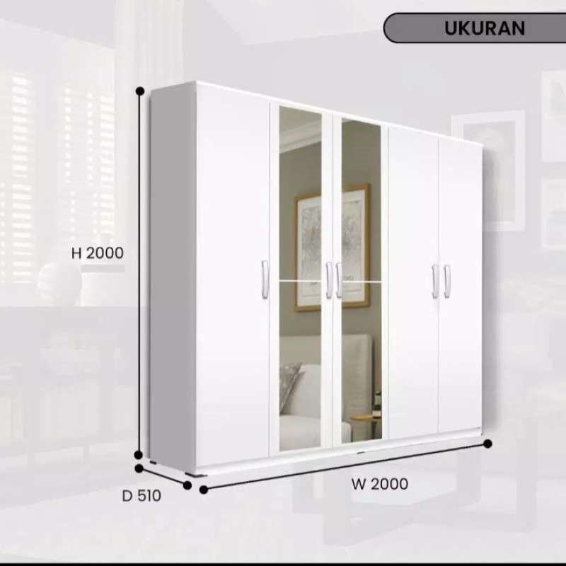 Lemari 5 Pintu Minimalis