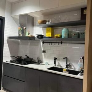 Jasa pembuatan kitchen set lurus 2 meter di medan