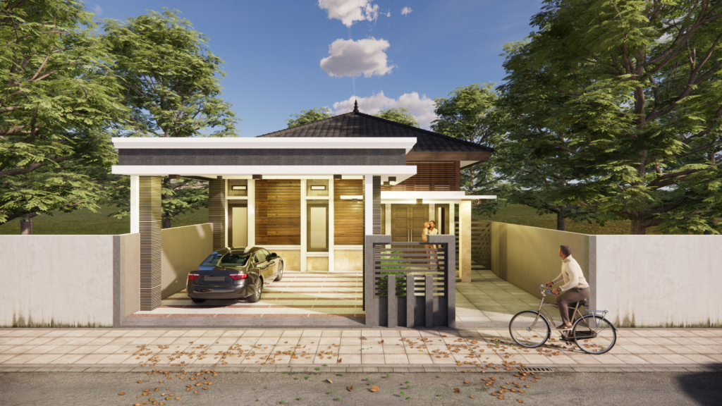  tampak depan desain rumah 10 x 11,5