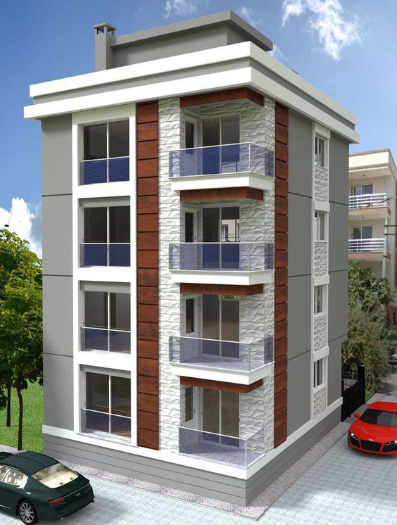 Tampak Depan Kos Kosan 4 Lantai 35x35 m