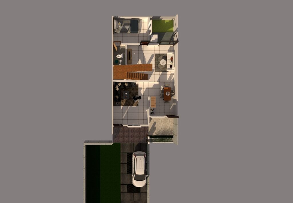 Denah Rumah 7 x 14 M