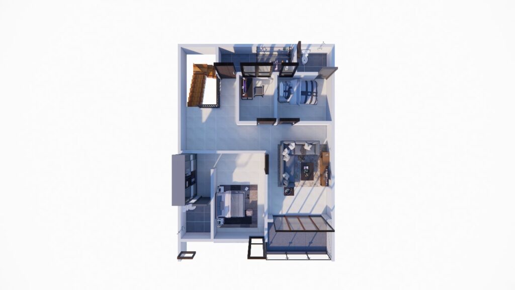 Denah Rumah 8 x 15 M