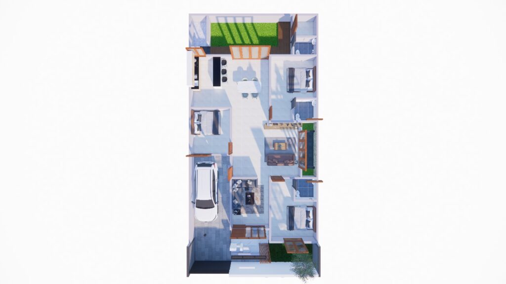 Denah Rumah 10x20 m