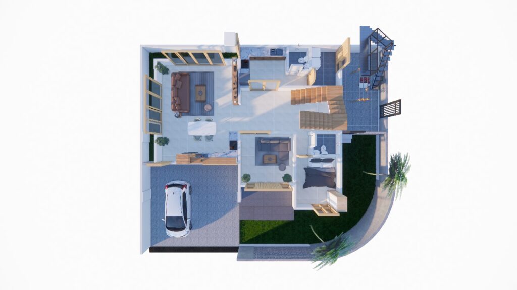 denah rumah 16 x 13 M