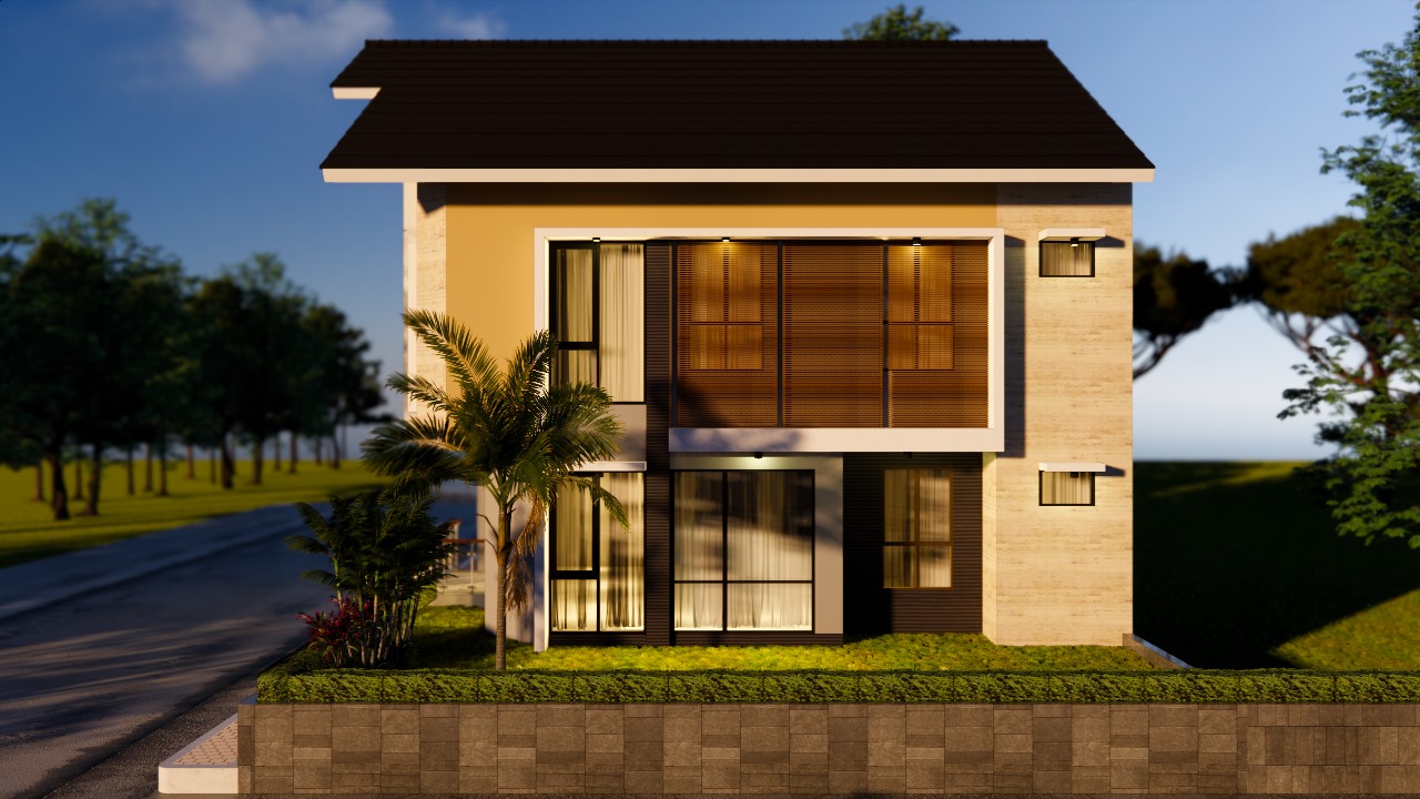 Tampak Depan RUmah 12 x 15