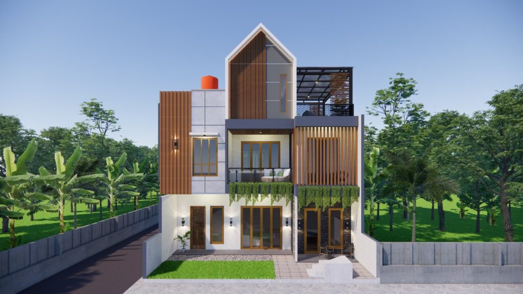 Tampak Depan Rumah 10 x 9.6 M