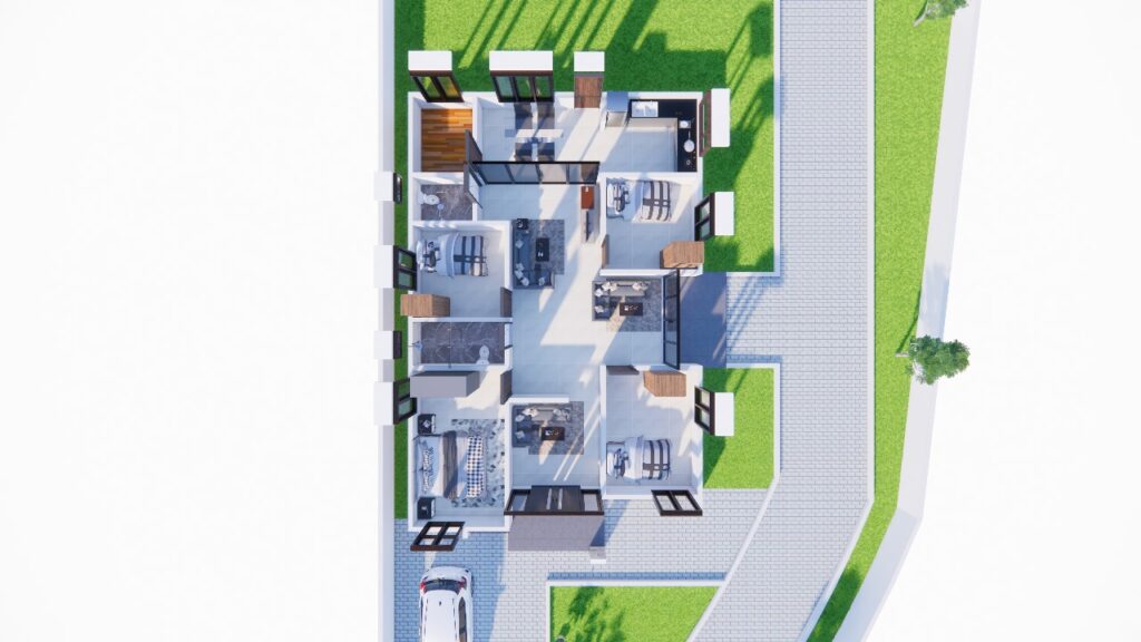 Denah Rumah 10 x 20 M