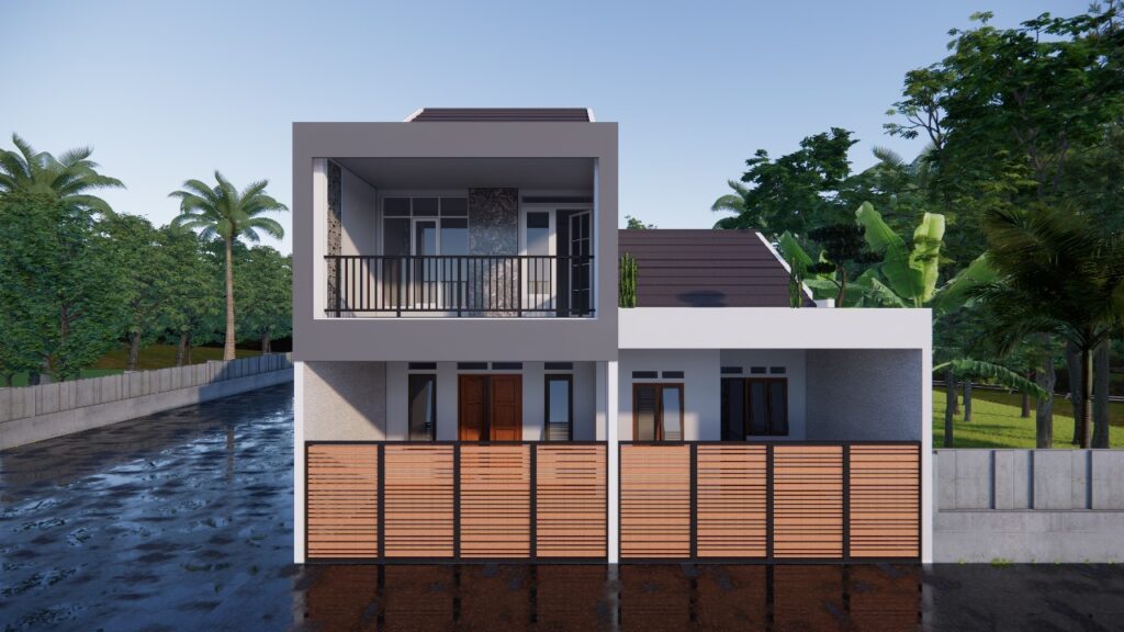 Depan Rumah Tampak Ukuran 5 x 12 M