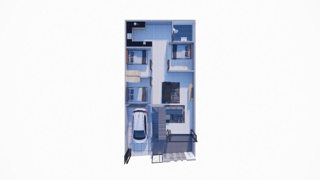 Denah Rumah 7.5x15