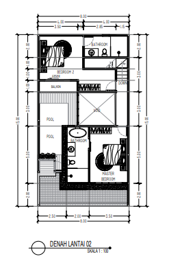 Denah Rumah 10 x 11.5