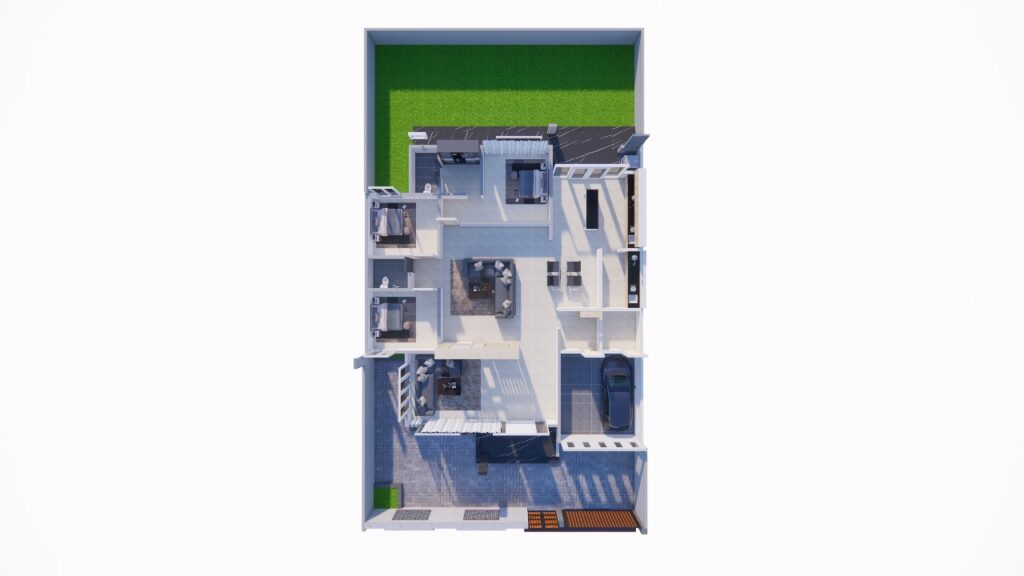 Denah Rumah 8 x 12 M