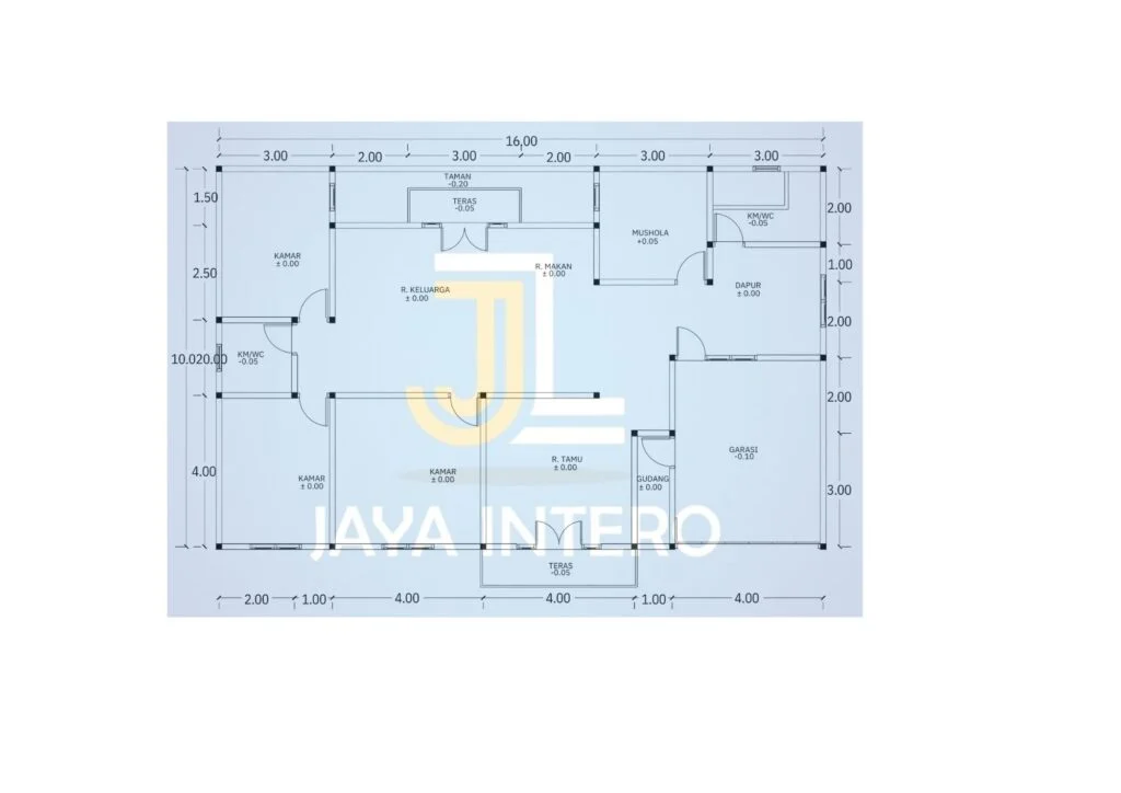 Jasa Denah Rumah Ukuran 9 x 12