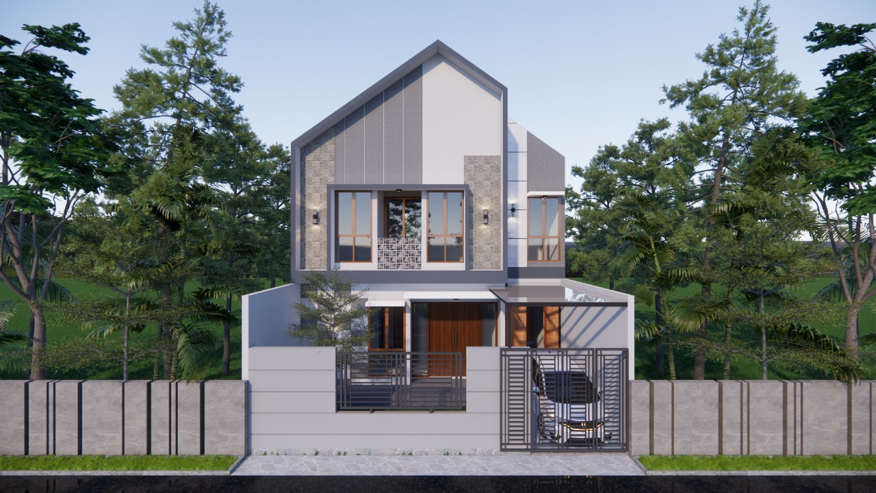 Tampak Depan Rumah 9 x 15 M