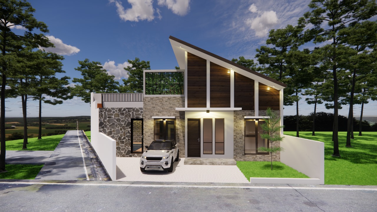 Desain Rumah Bergaya 9 x 12