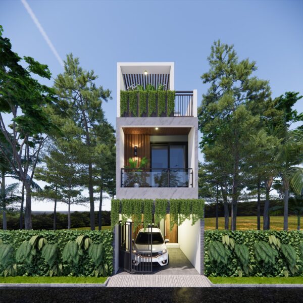 Desain Dan Bangun Rumah 2 Lantai Ukuran 3 x 10 Meter