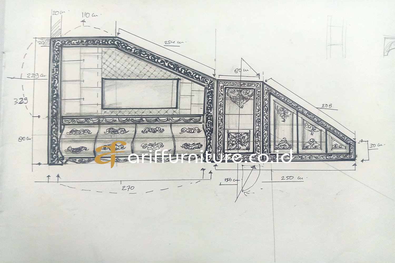 custom kabinet bawah tangga