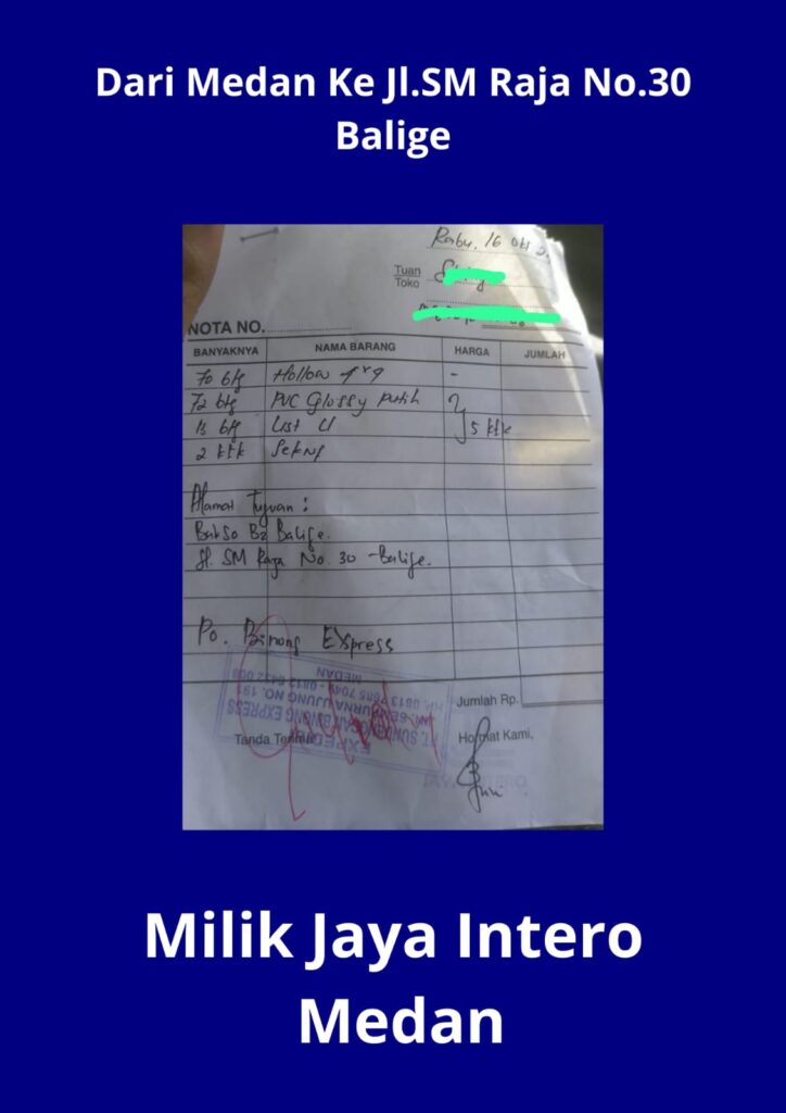 Medan ke Jl SM Raja No 30 Balige