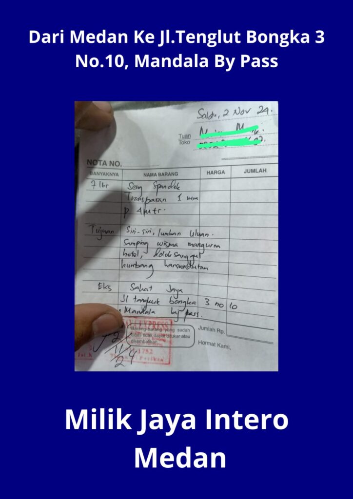 Medan ke Jl Tenglut Bongka 3 No 10, Mandala By Pass